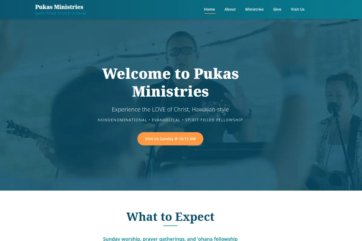 Pukas Ministries website